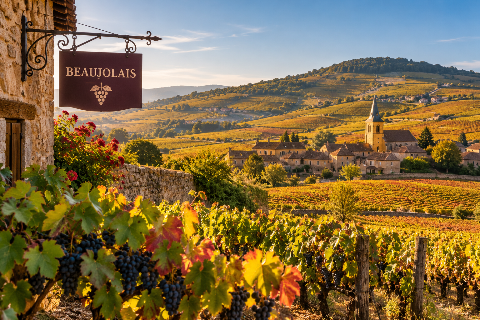 Wine region of beaujolais