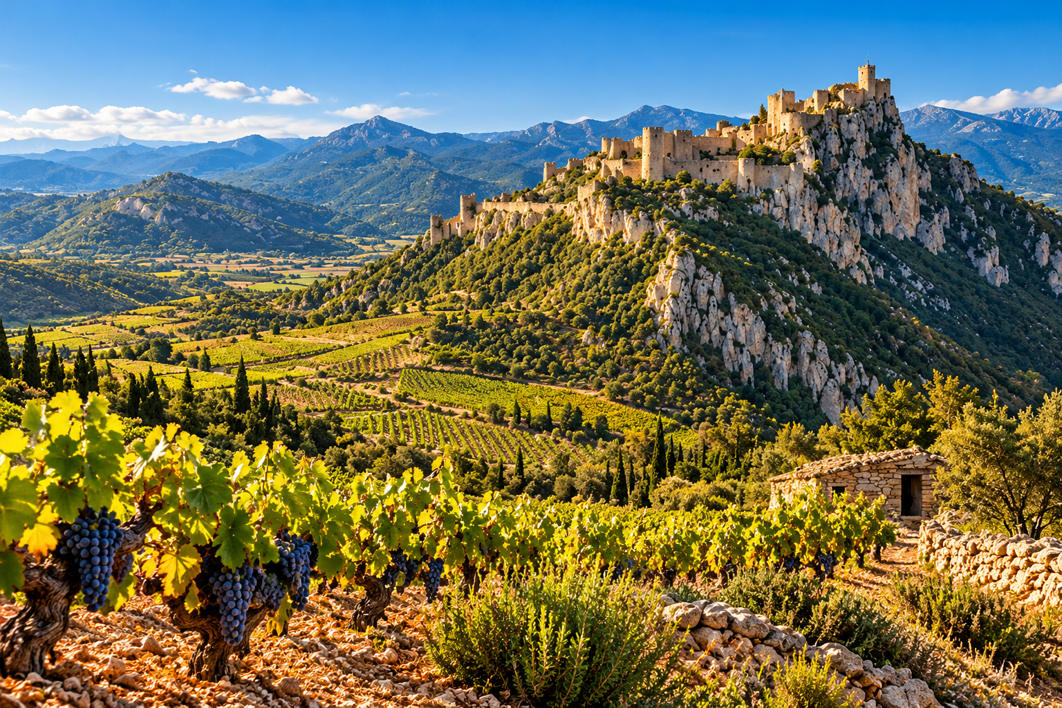 Wine region of languedoc-roussillon