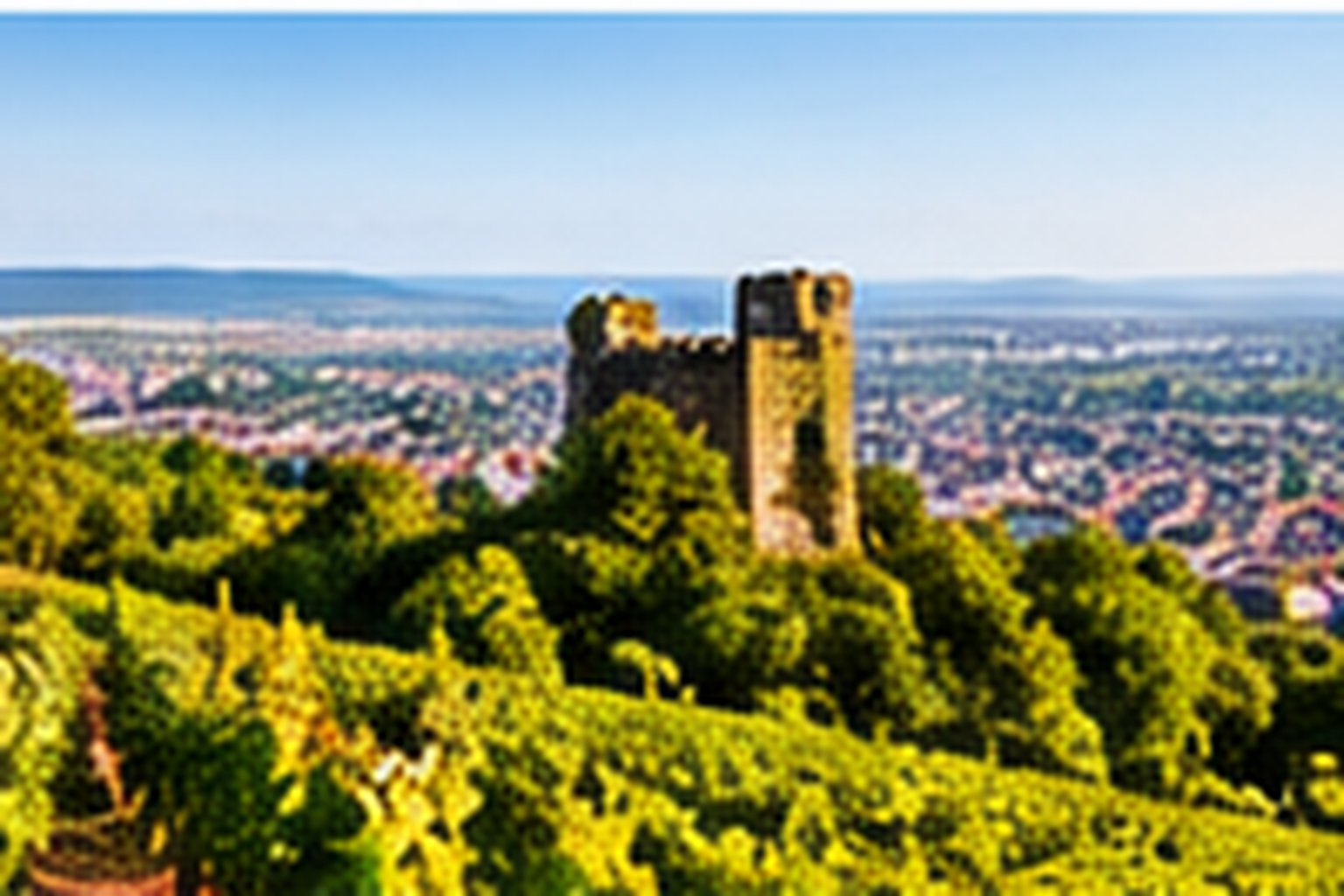 Wine region of hessische bergstraße