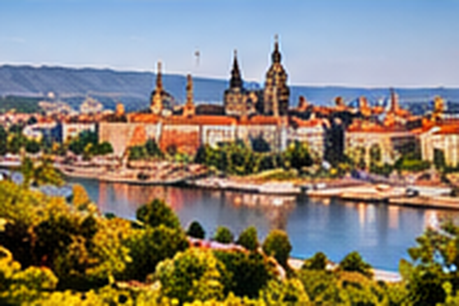 Wine region of sachsen