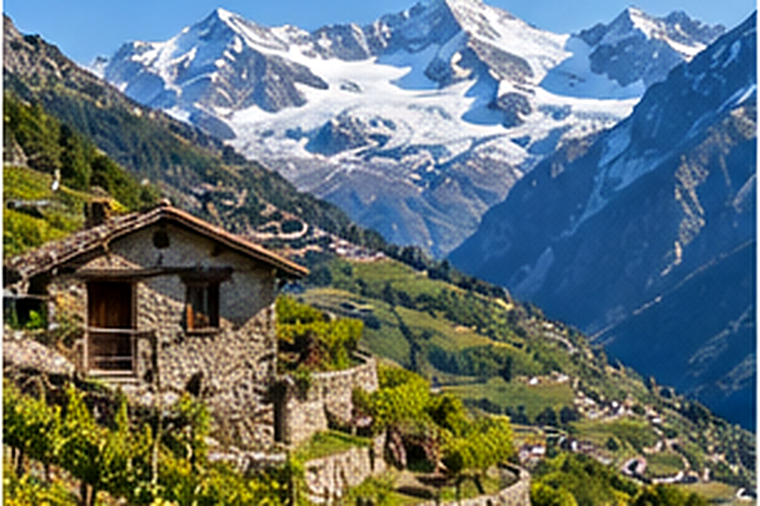 Wine region of valle d'aosta