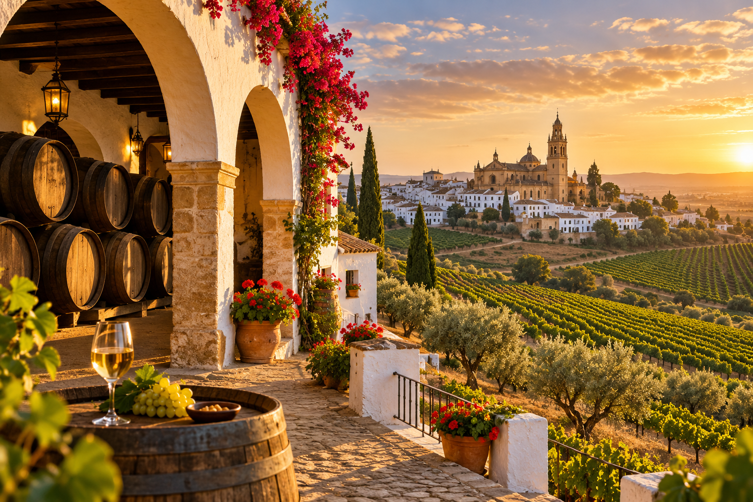 Wine region of andalusia
