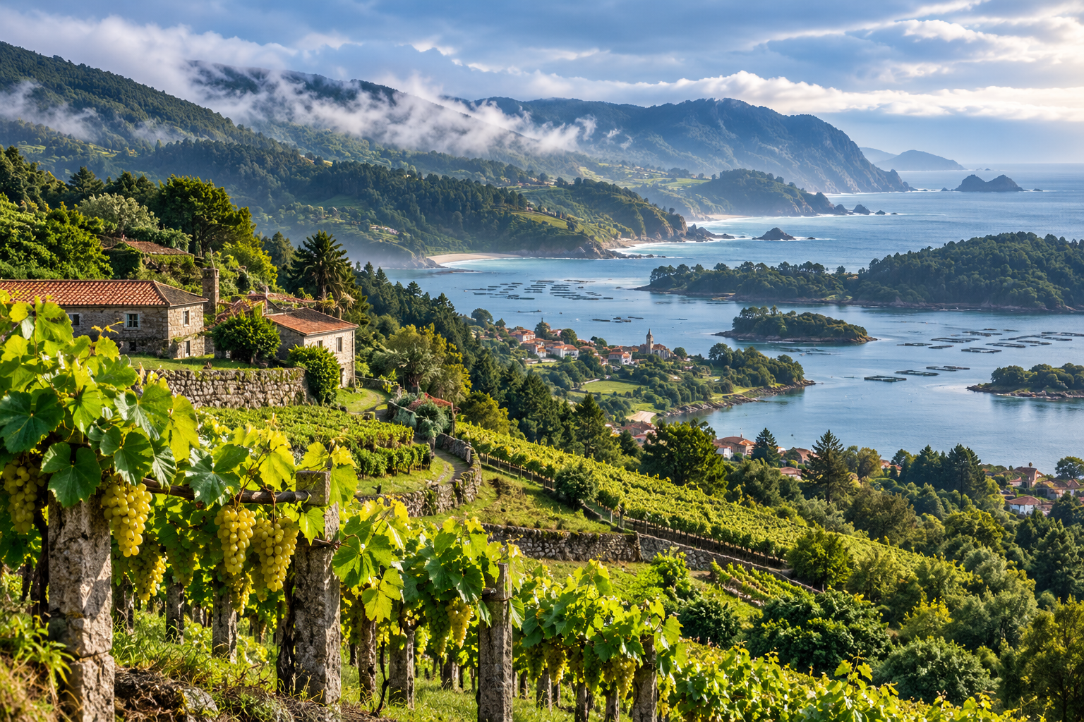 Wine region of españa verde