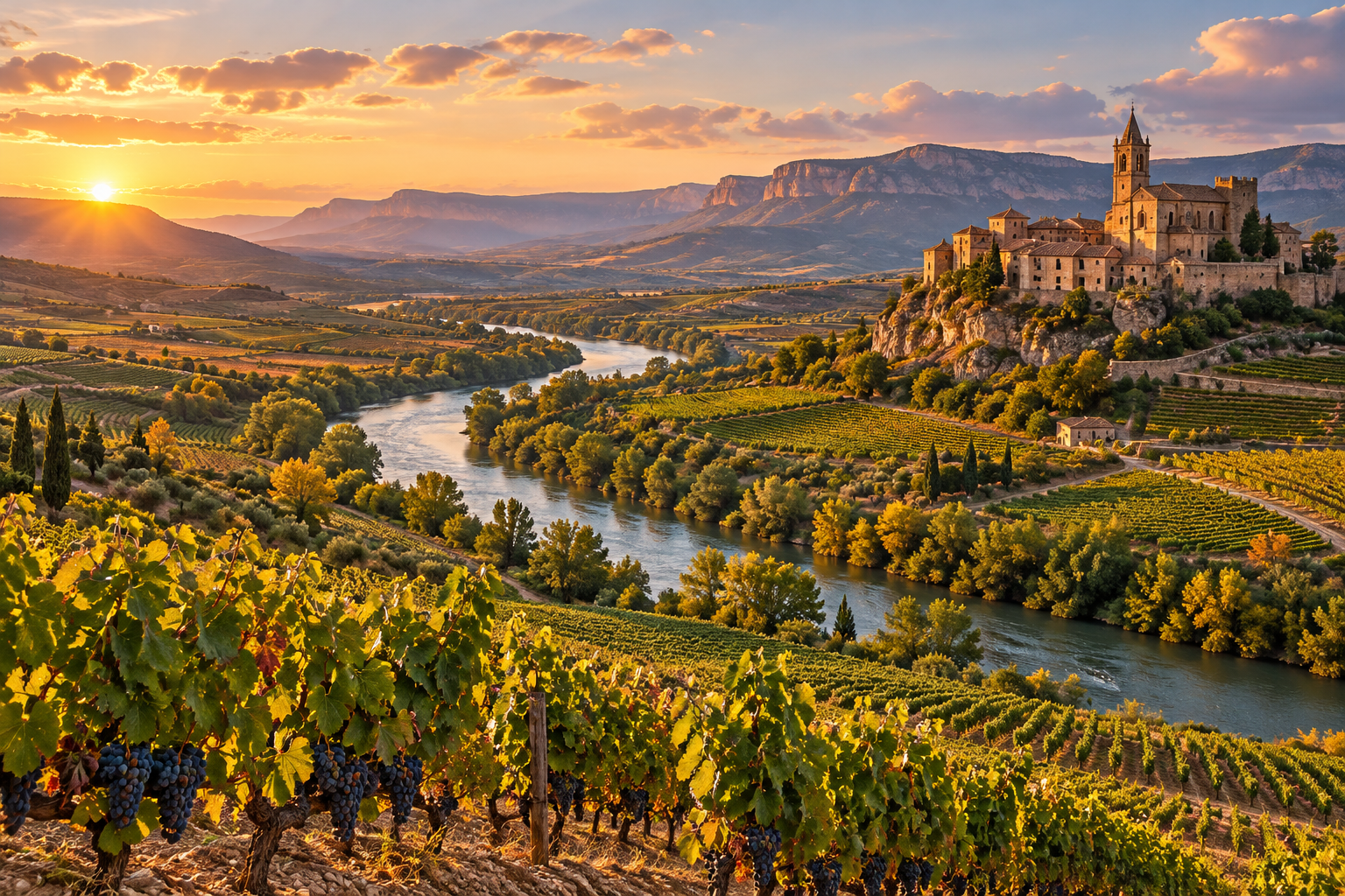Wine region of valle del ebro
